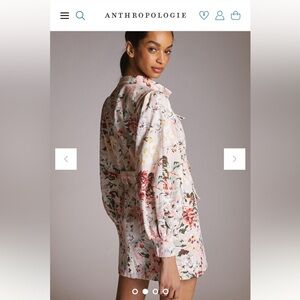 Mare Mare x Anthropologie Mini Floral Shirt Dress size Medium